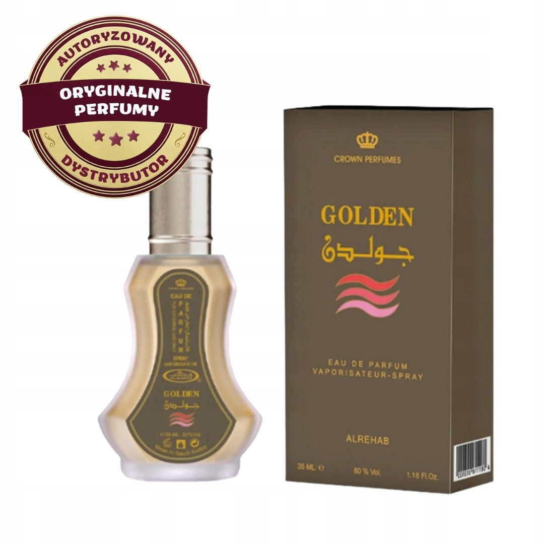 GOLDEN Arabic Perfumed Water 35 ml EDP | Al Rehab