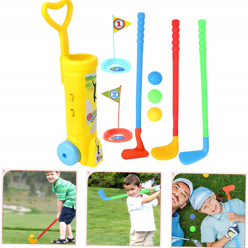 GOLF GAME GOLF FOR KIDS SET CLUBS BALLS HOLES MINI GOLF CART Manufacturer code 6937