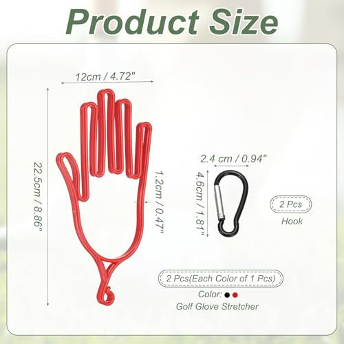 GOLF GLOVE STRETCHER PLASTIC ALUMINUM DRYING HANDLE 2 PCS Manufacturer code SWC5908807017250