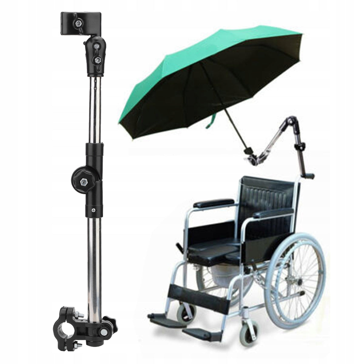 GOLF WHEELCHAIR UMBRELLA HOLDER AND FRAME FOR HANDLEBARS 20-25 mm Manufacturer code 14111900074