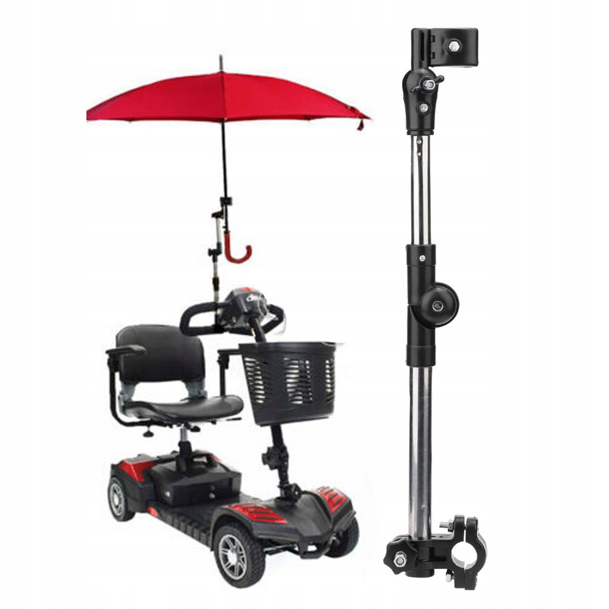 GOLF WHEELCHAIR UMBRELLA HOLDER AND FRAME FOR HANDLEBARS 20-25 mm