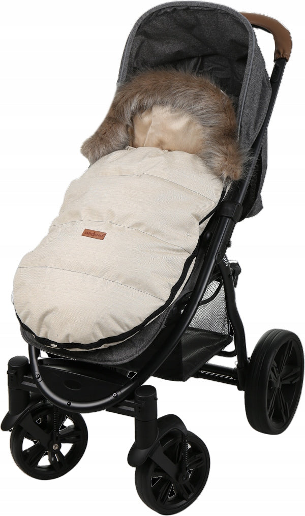 GONDOLA SLED SLEEPING BAG INSULATED WITH PREMIUM FUR BABYMAM Brand Babymam