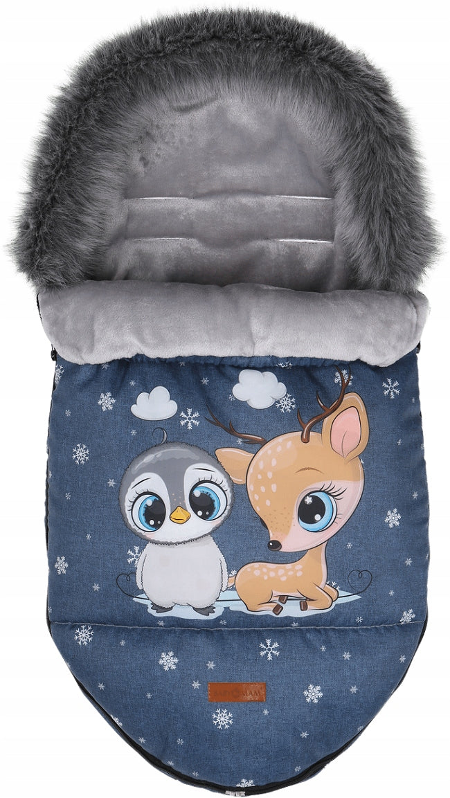 GONDOLA SLED SLEEPING BAG INSULATED WITH PREMIUM FUR BABYMAM Manufacturer code 5903672169059