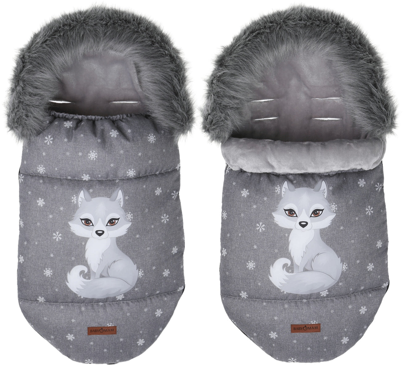 GONDOLA SLED SLEEPING BAG INSULATED WITH PREMIUM FUR BABYMAM