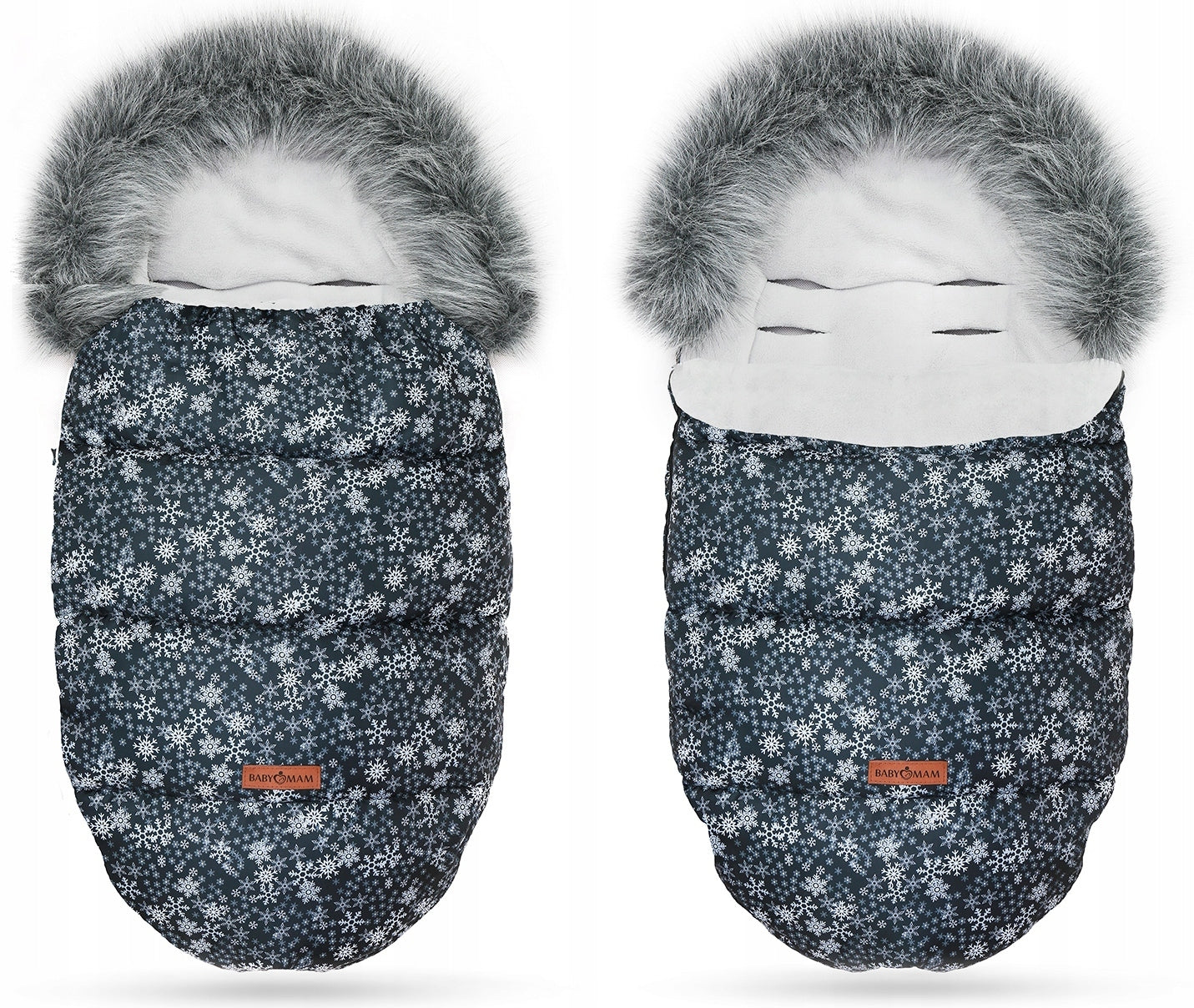 GONDOLA SLED SLEEPING BAG INSULATED WITH PREMIUM FUR BABYMAM