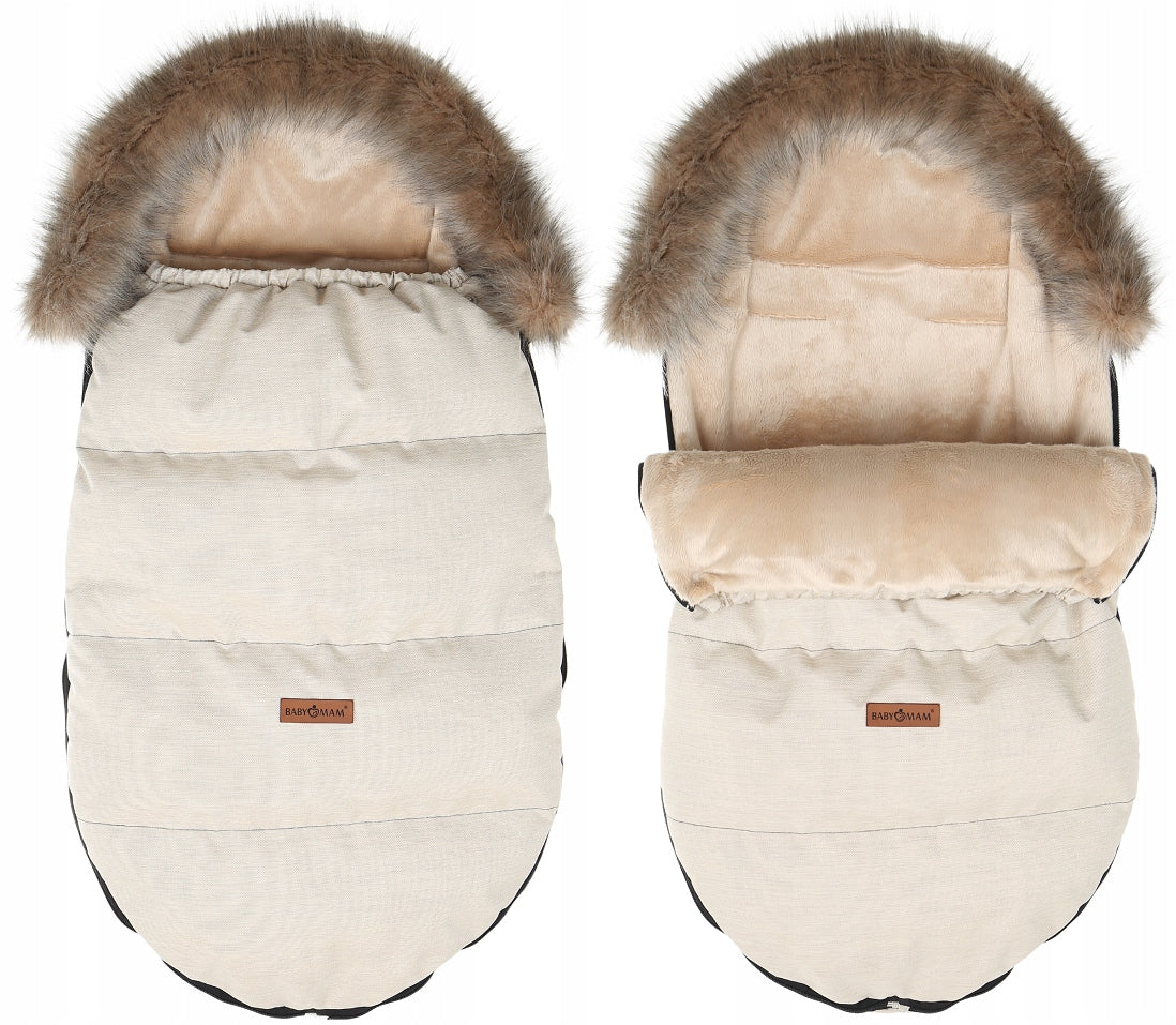 GONDOLA SLED SLEEPING BAG INSULATED WITH PREMIUM FUR BABYMAM
