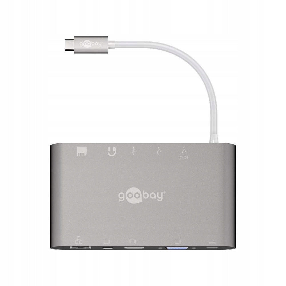 GOOBAY USB-C MULTIPORT ADAPTER 0.13 M SILVER Packaging status original