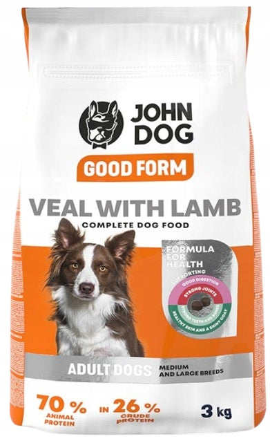 GOOD FORM dry dog food VEAL LAMB John Dog 3 kg