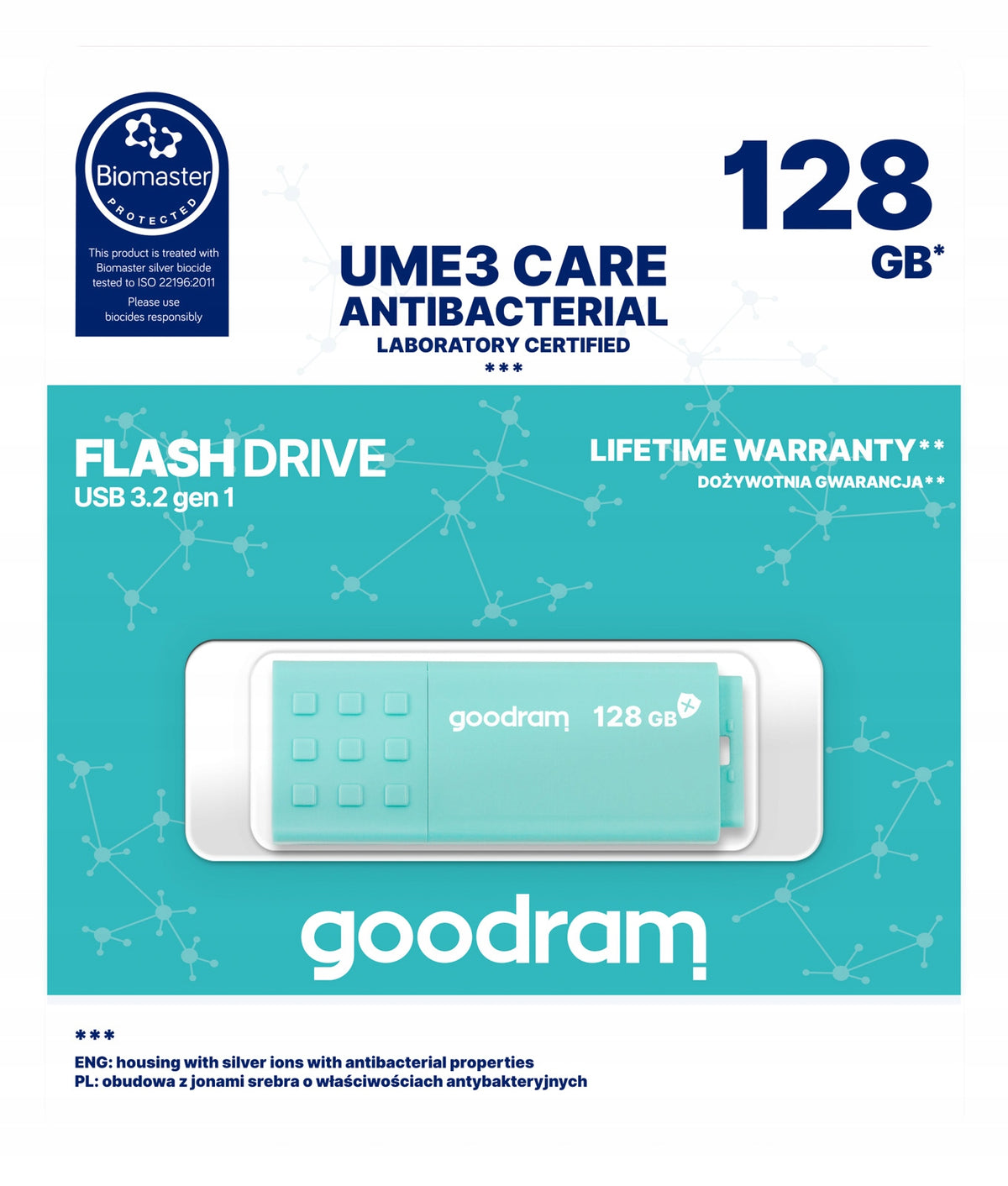 GOODRAM 128GB UME3 CARE USB 3.2 pendrive