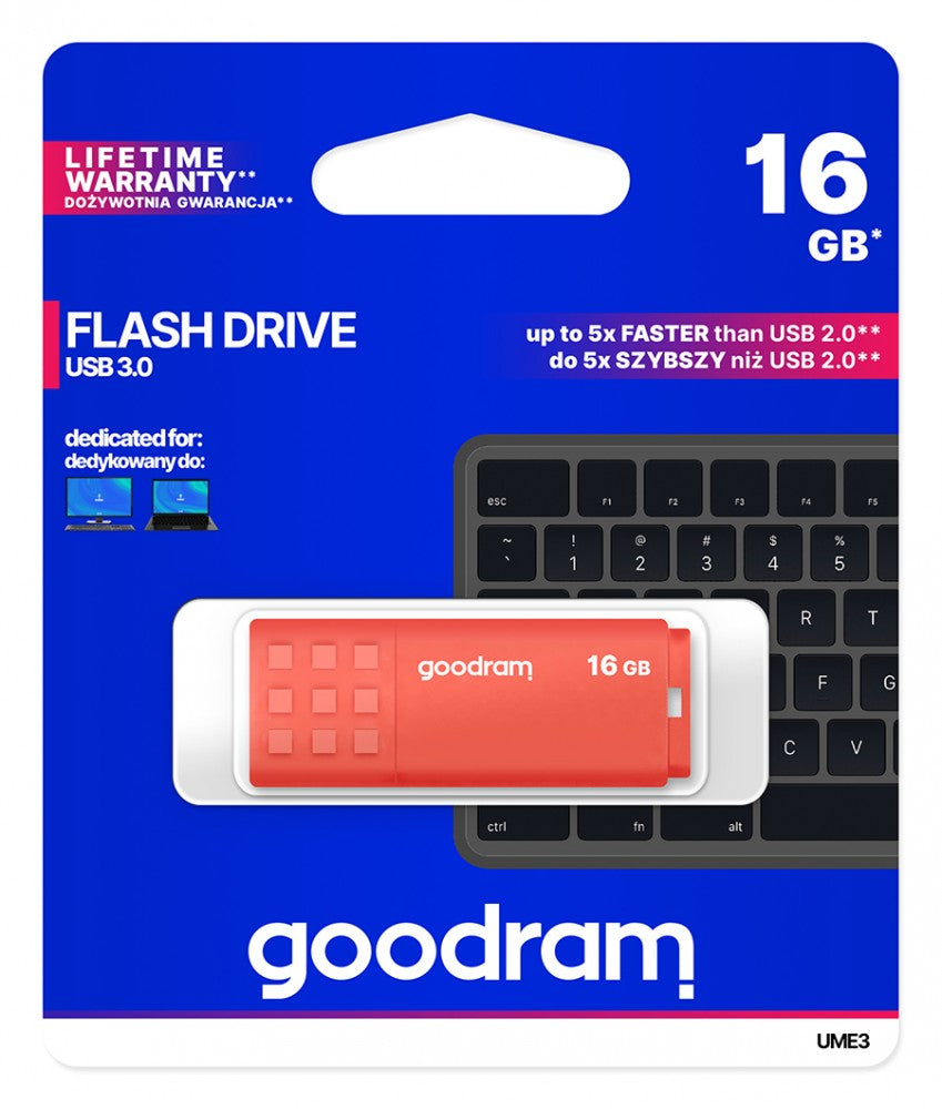 GOODRAM 16GB / UME3 / USB 3.0 / orange