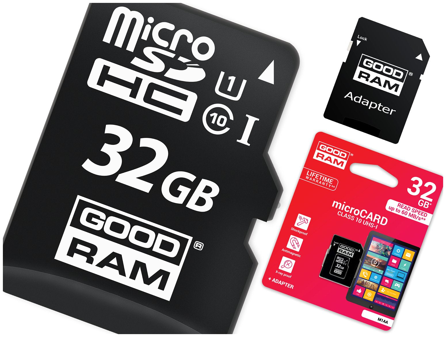 GOODRAM 32GB Micro SD Card MICRO 10 UHS + Adapter