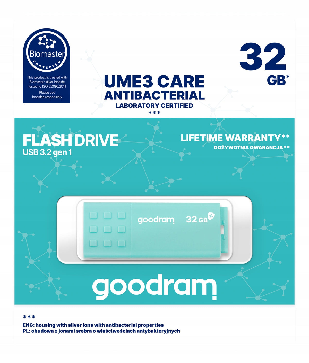 GOODRAM 32GB UME3 CARE USB 3.2 pendrive