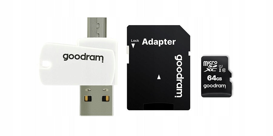 GOODRAM 64 GB micro SD XC CL10 UHS-1 60MBs+reader Manufacturer Goodram