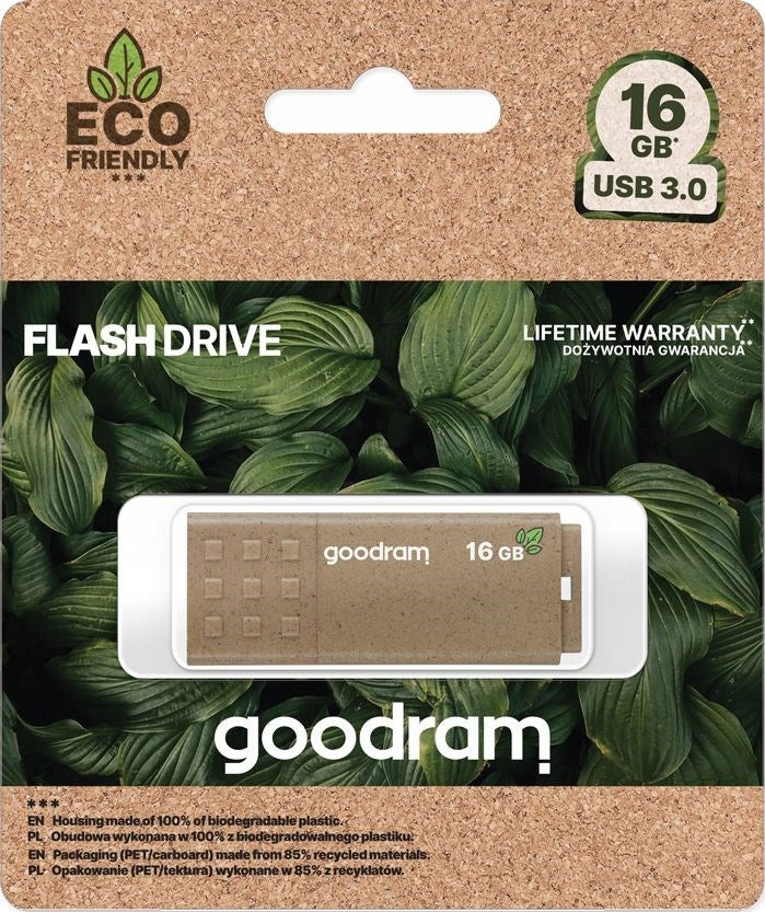 GOODRAM FLASHDRIVE 16GB UME3 ECO FRIENDLY USB 3.0 Capacity 16 GB