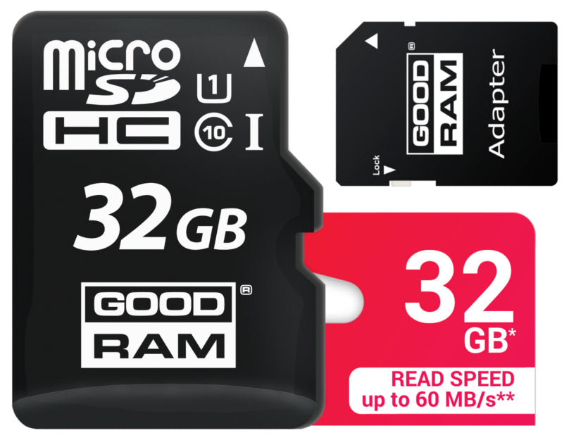 GOODRAM MEMORY CARD MICRO SD 32GB CLASS 10 UHS