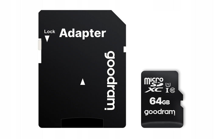 GOODRAM MicroSDXC 64 GB CLASS 10 UHS-I/U1 Micro SD card + SD Adapter Manufacturer code KARTA PAMIĘCI 64GB