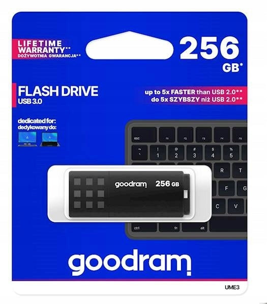 GOODRAM UME3 256 GB USB 3.0 + USB 3.2 flash drive! black