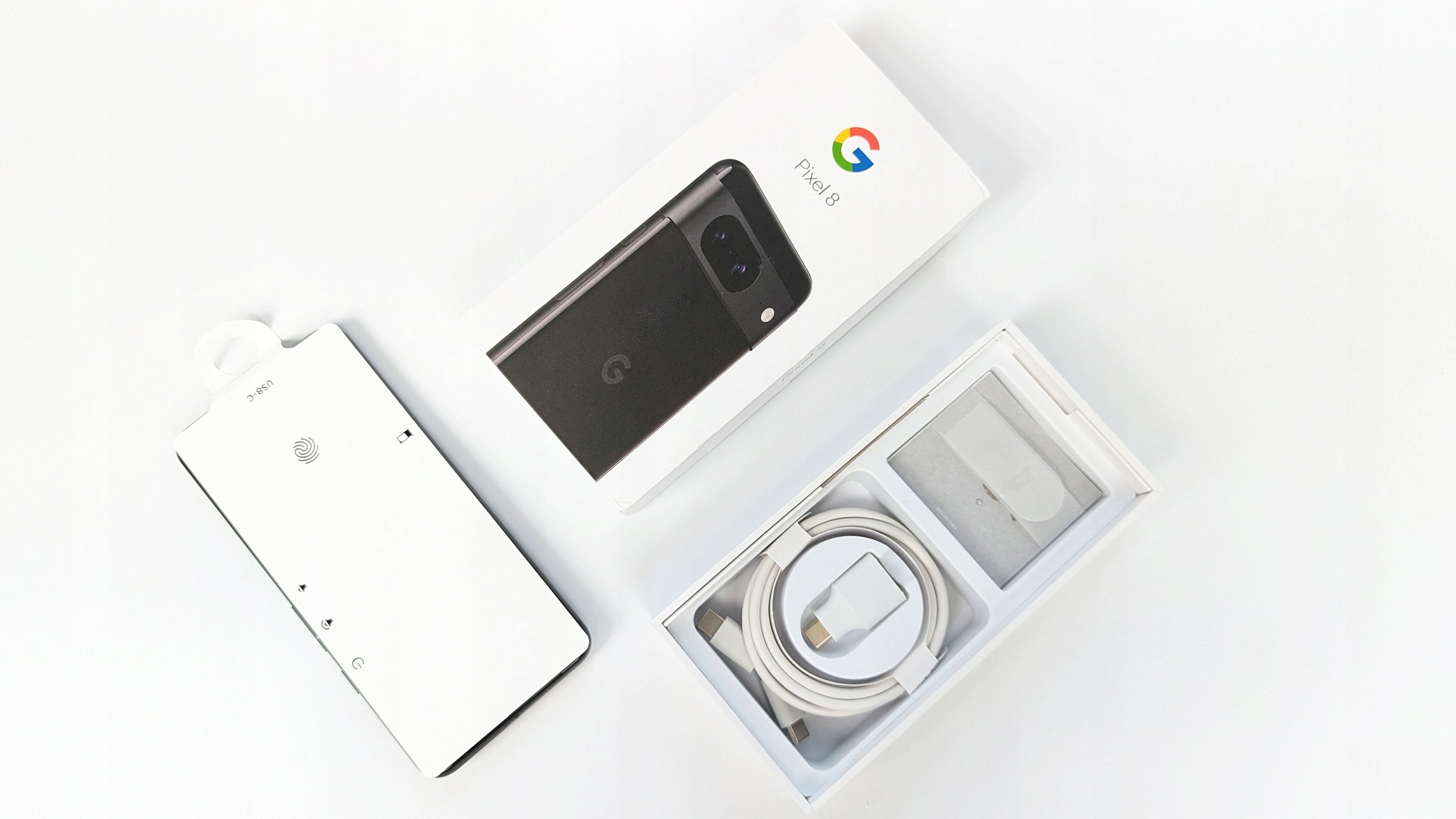GOOGLE PIXEL 8 8GB 128GB FULL SET FILM Charger included no