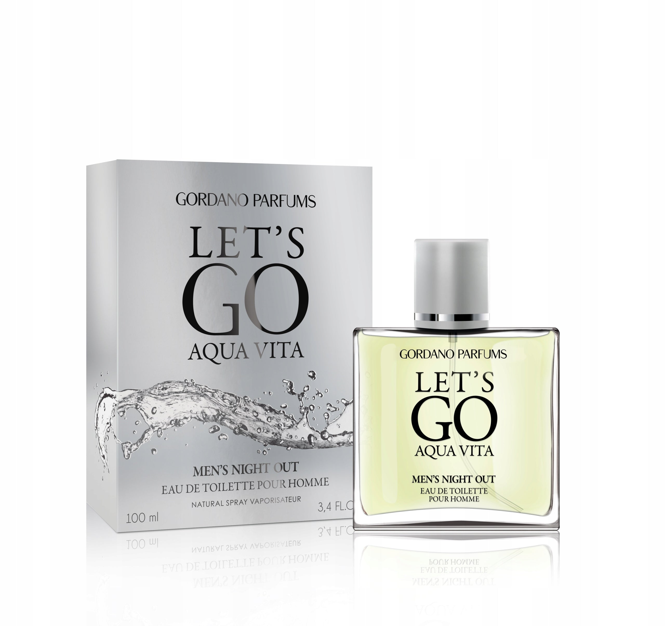 GORDANO PARFUMS 001 Lets Go Aqua Vita, Eau de Toilette for Men 100ml