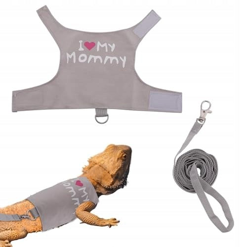 GOSKNOR LEASH AND HARNESS SET FOR BEARDED DRAGON ADJUSTABLE REPTILE HARNESS Packaging status original