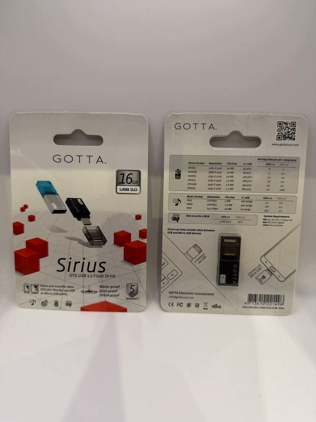 GOTTA SIRIUS 16GB USB + Micro USB Flash Drive