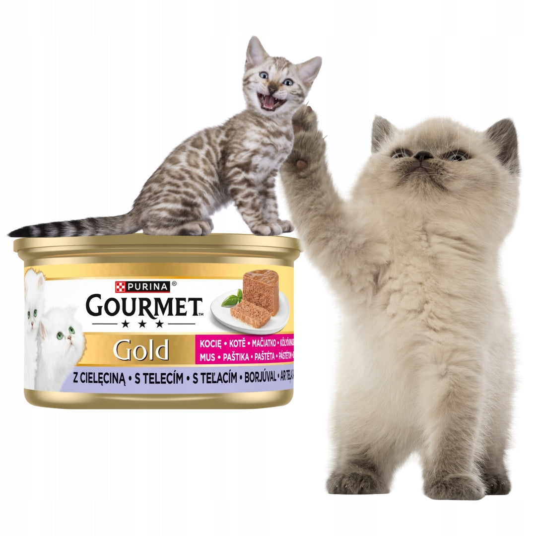 GOURMET GOLD KITTEN - Cat mousse with veal 85g Manufacturer code PUR-91514522