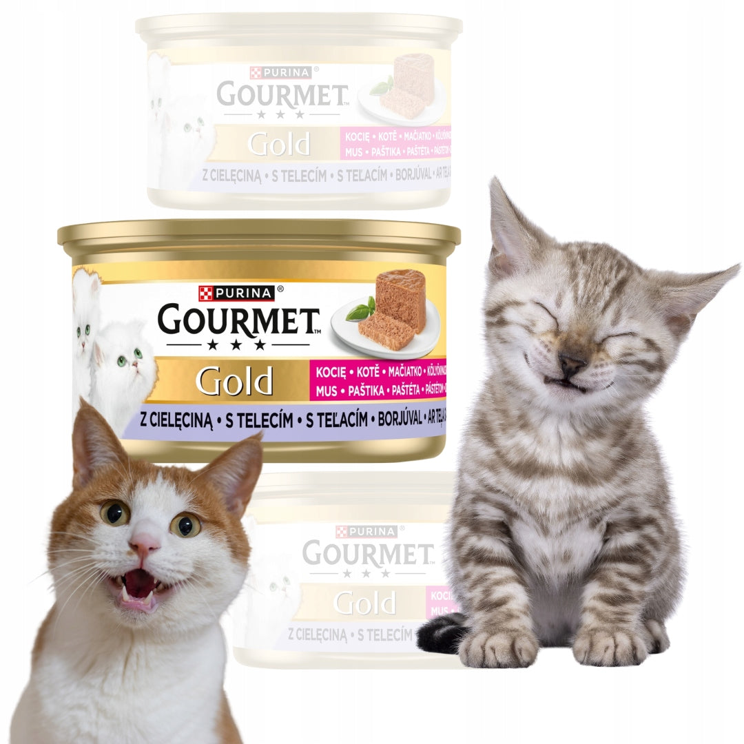 GOURMET GOLD KITTEN - Cat mousse with veal 85g