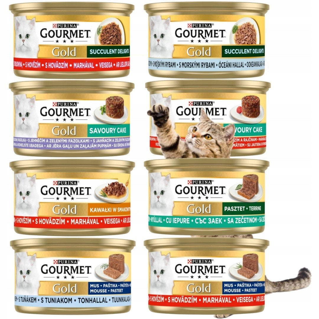 GOURMET GOLD MIX OF FLAVORS WITHOUT POULTRY FOR CATS 8x85g