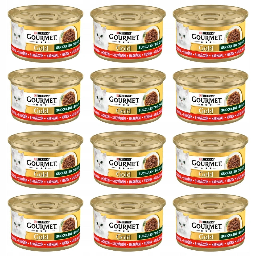 GOURMET Gold Succulent Delights Beef 12 x 85g