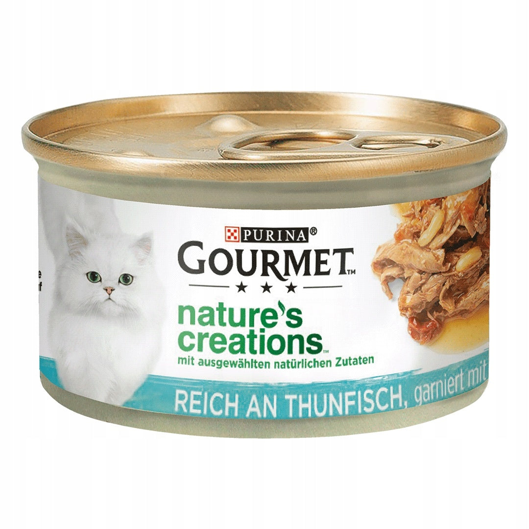 GOURMET Nature's Creations TUNA Tomatoes Rice Cat Can 85g