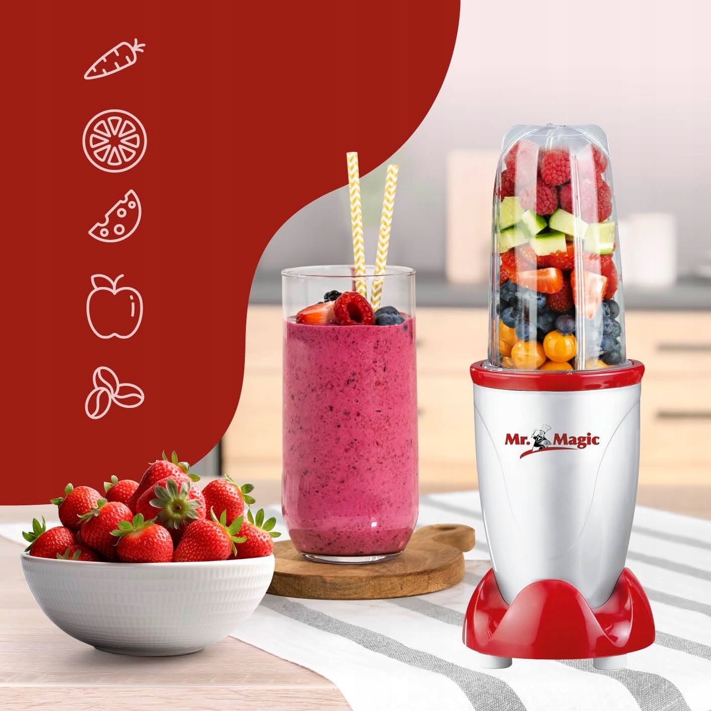 GOURMETmaxx Smoothie Maker 18 Piece Stand Mixer Set 400W Brand no brand