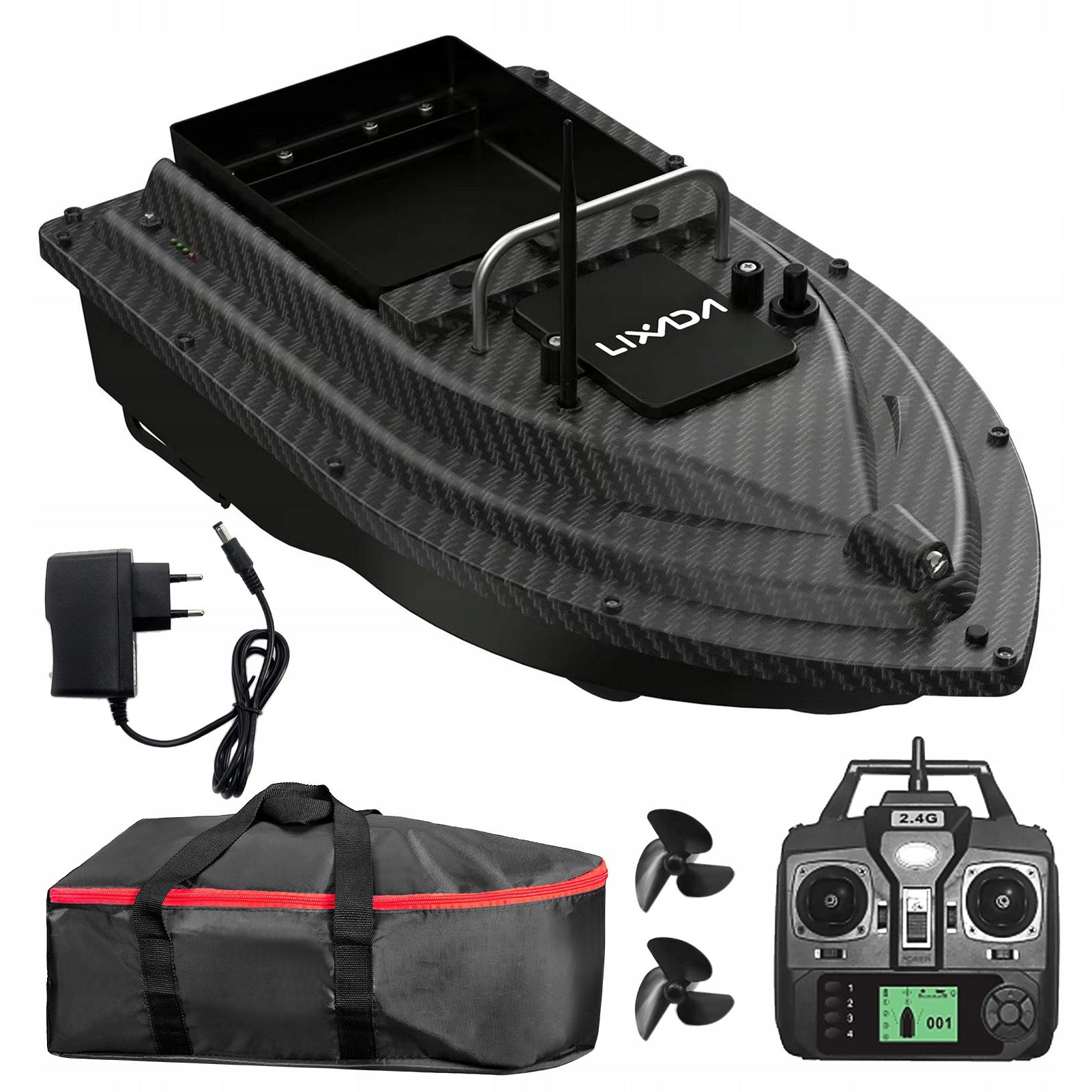 GPS BAIT BOAT 500M 2KG LARGE BAIT CONTAINER 5200MAH Lixada