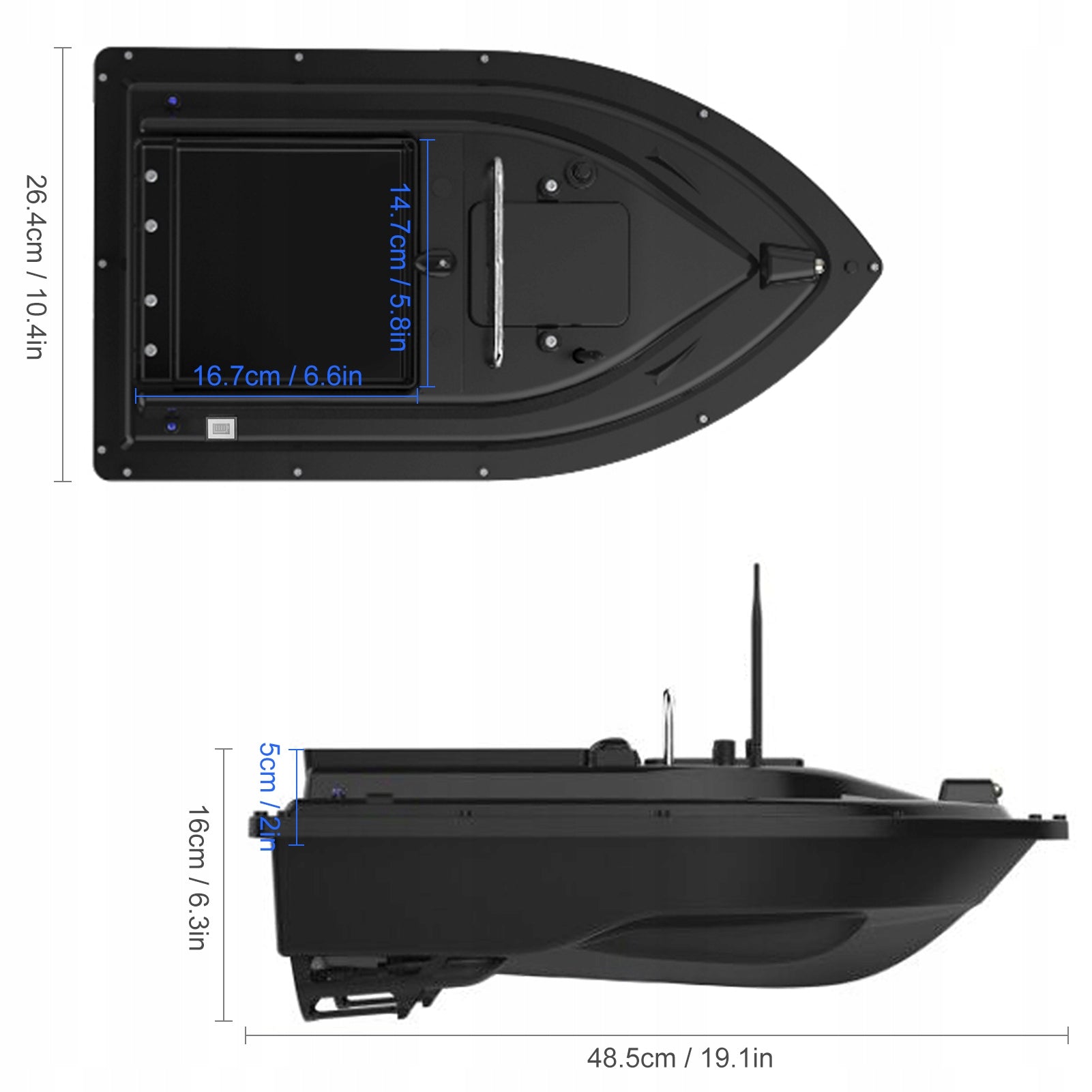 GPS BAIT BOAT D16B RC BOAT 400M-500M 12000mah Manufacturer code yhhfd6899