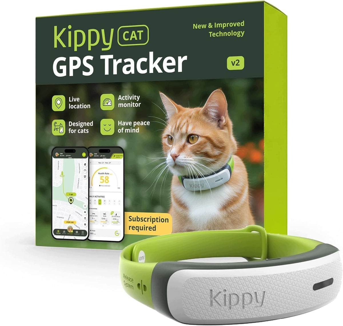 GPS COLLAR FOR CAT WITH LOCATOR AND ACTIVITY TRACKER