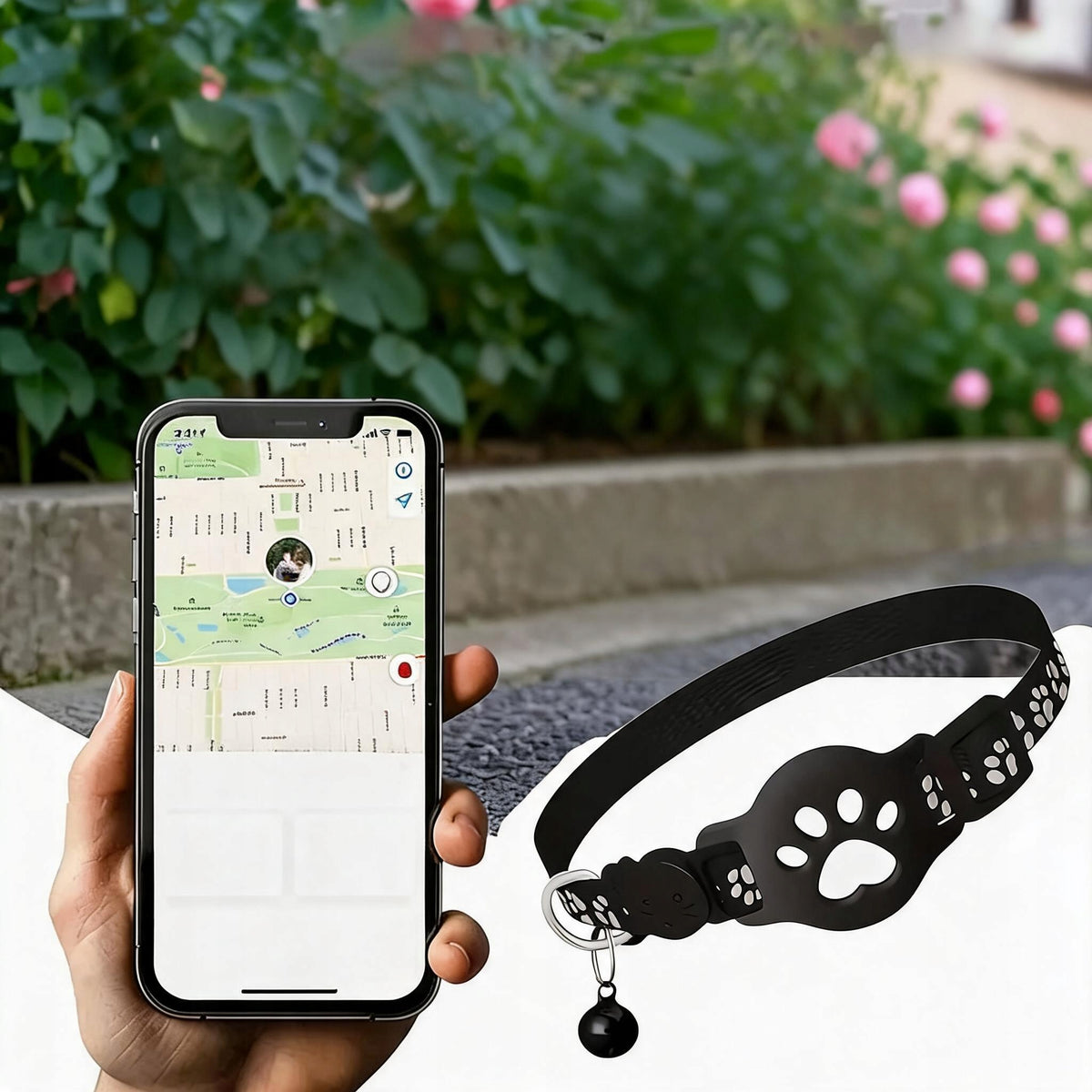 GPS Cat Collar with Reflective Strap, Mini Tracking Device Manufacturer code Pet Tracking Collar