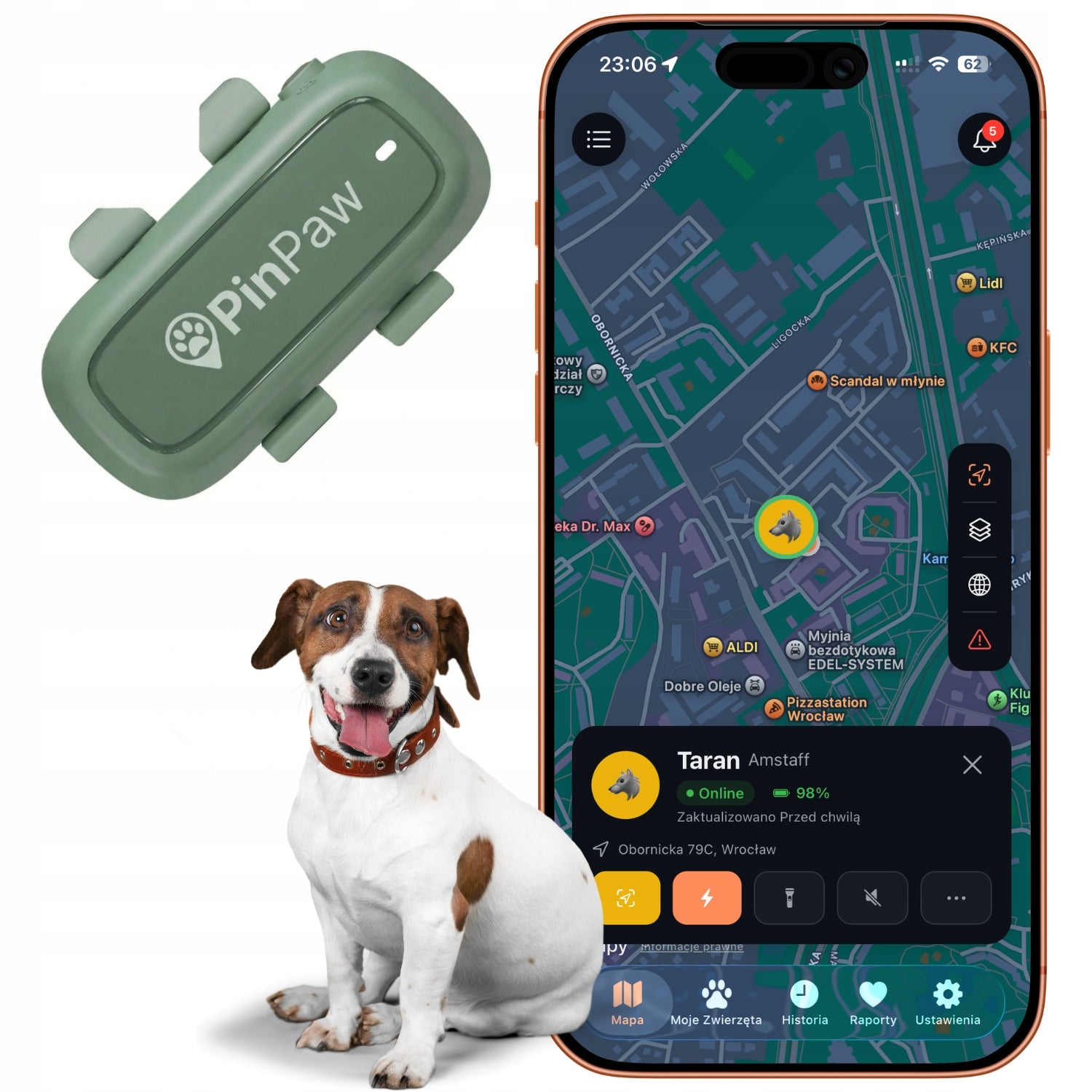 GPS Locator for Dog and Cat PinPaw P5 Pro - NO SUBSCRIPTION