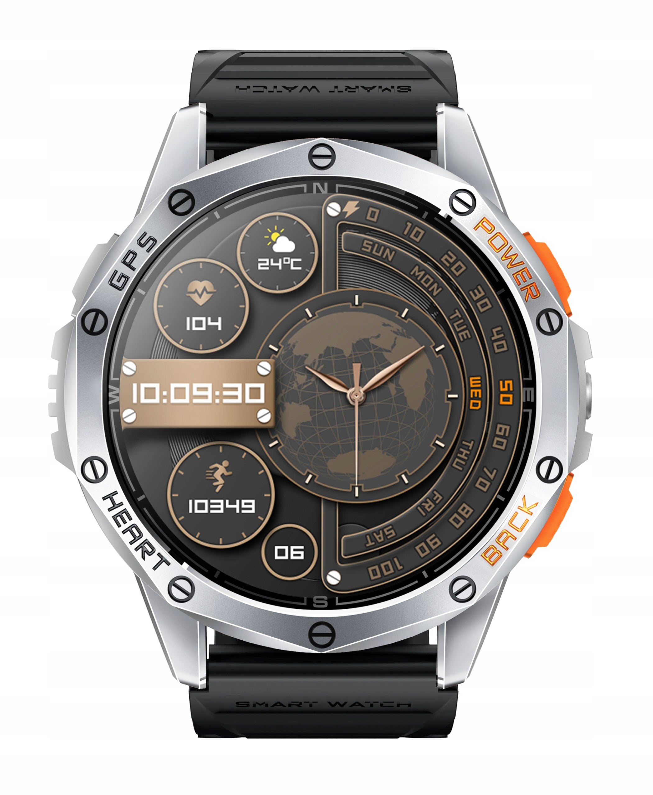 GPS sports smartwatch functions training GlacierX Deca Silver Packaging status original