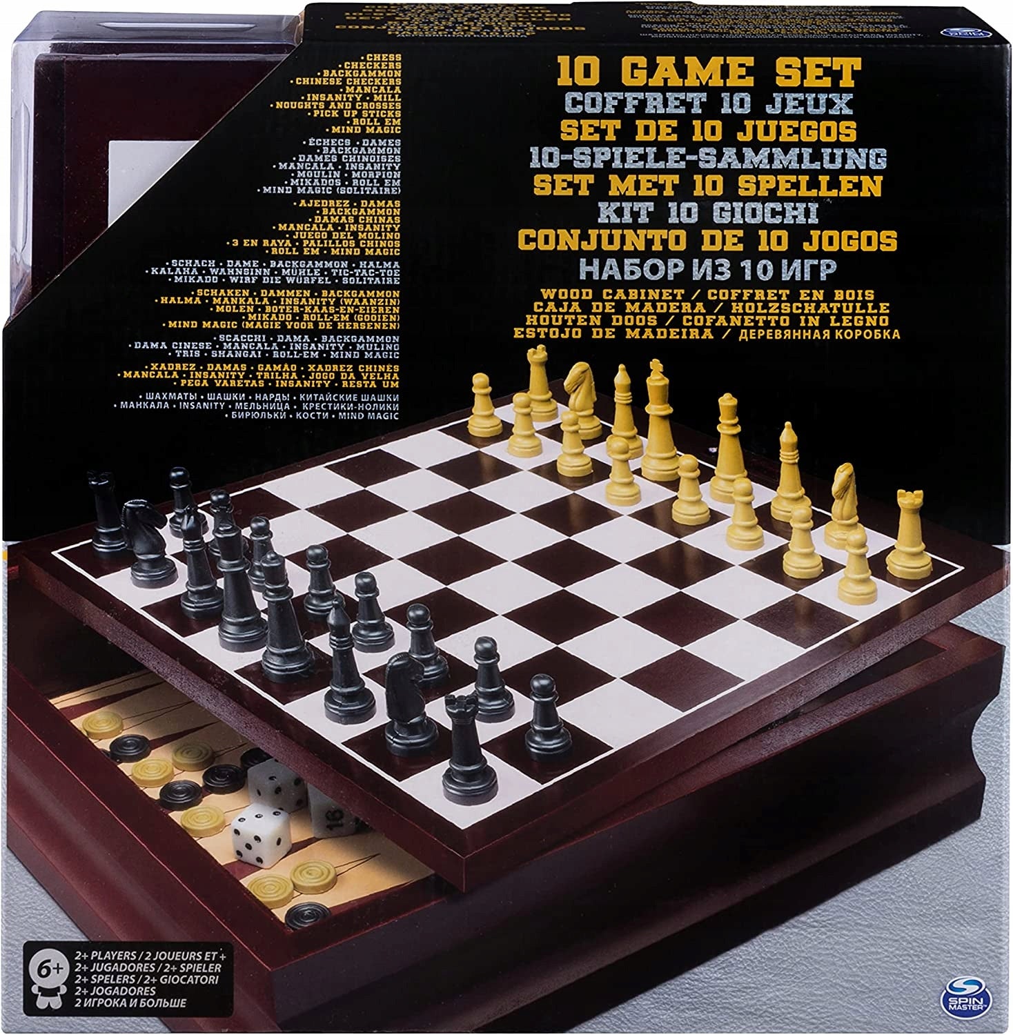 10 žaidimų rinkinys CARDINAL GAMES šeimai medinėje dėžutėje, 6033153