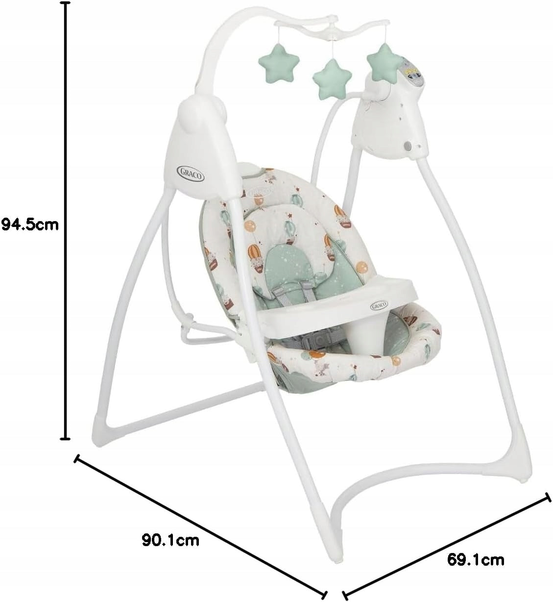 GRACO LOVIN' HUG HUG SWING 6 SPEED MELODIES 4 POSITIONS 0-9 KG Manufacturer code 5060624773488