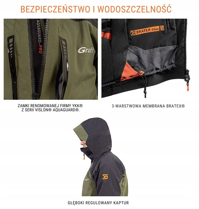 GRAFF MEN'S RAIN JACKET -25 000mm - size M Packaging status original