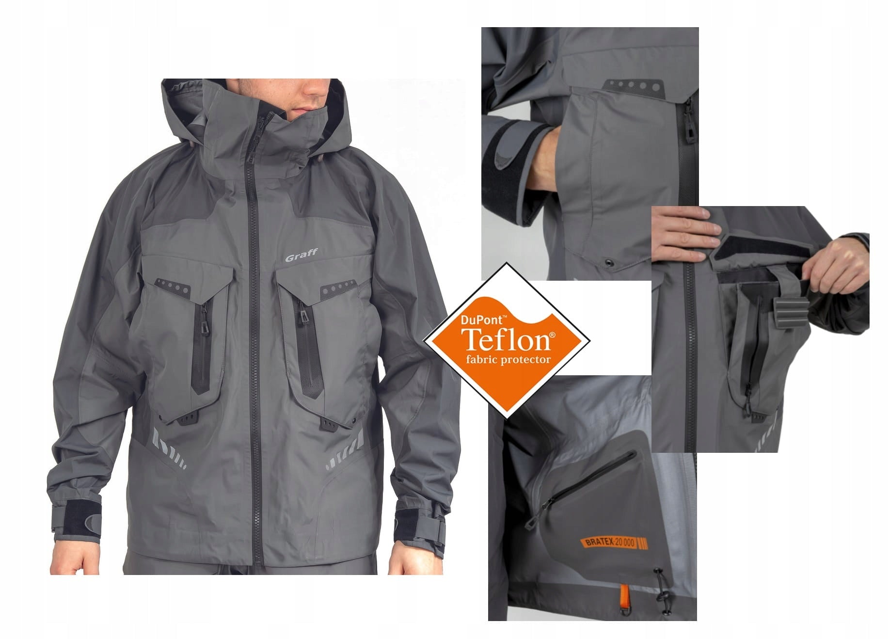 GRAFF WATERPROOF JACKET 20000mm size XL MEMBRANE Brand Graff