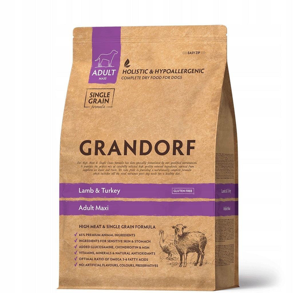GRANDORF LAMB TURKEY MAXI ADULT LAMB TURKEY DOG FOOD 10kg Brand Grandorf