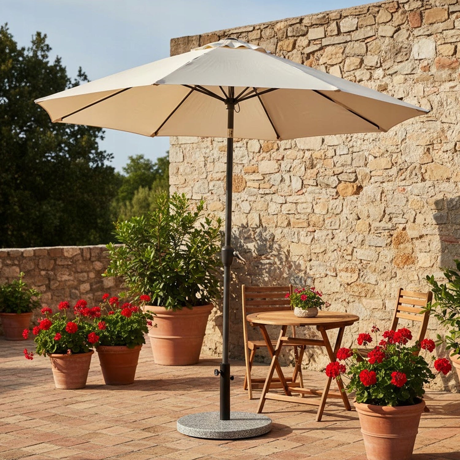GRANITE BASE 10 KG FOR GARDEN UMBRELLA Ø40CM STEEL PIPE Color multicolor