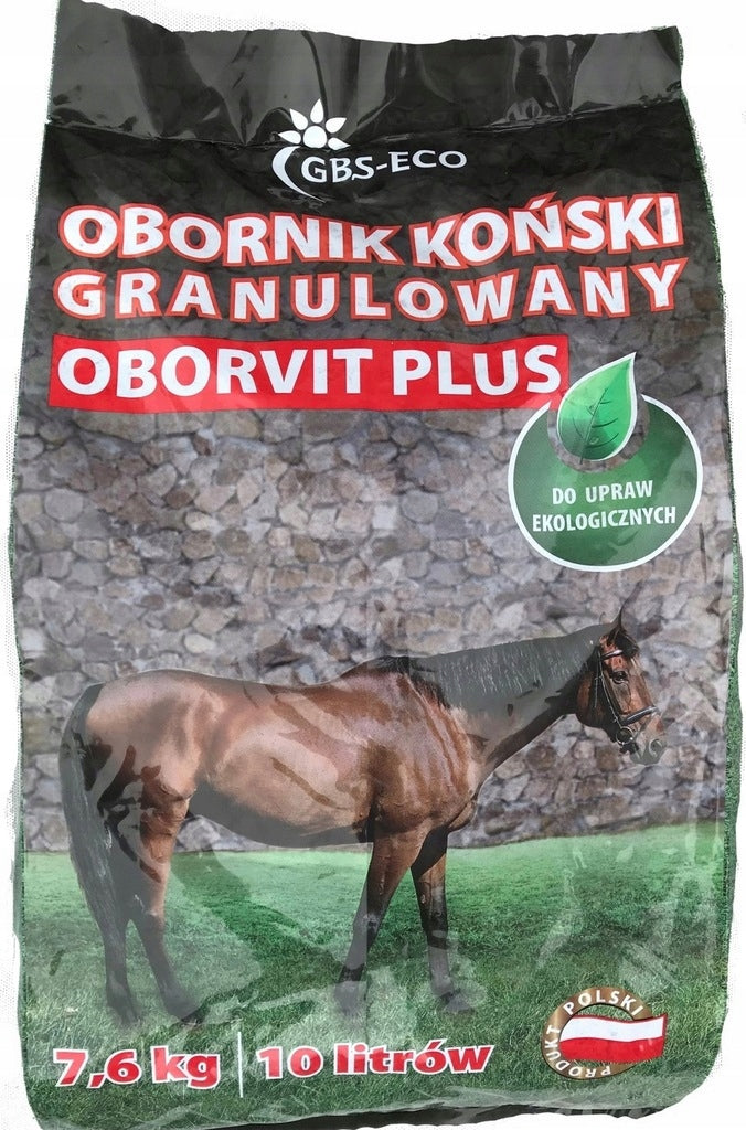 GRANULAR HORSE MANURE 10L NATURAL FERTILIZER OBORVIT PLUS