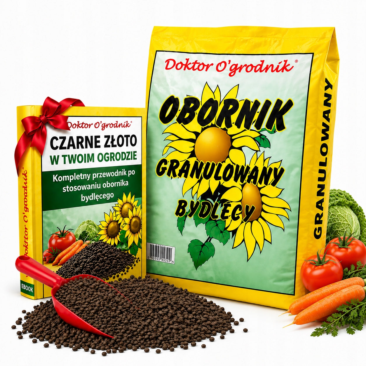 GRANULATED BOVINE MANURE 40L NATURAL GARDEN FERTILIZER FOR VEGETABLES+FREEBIE