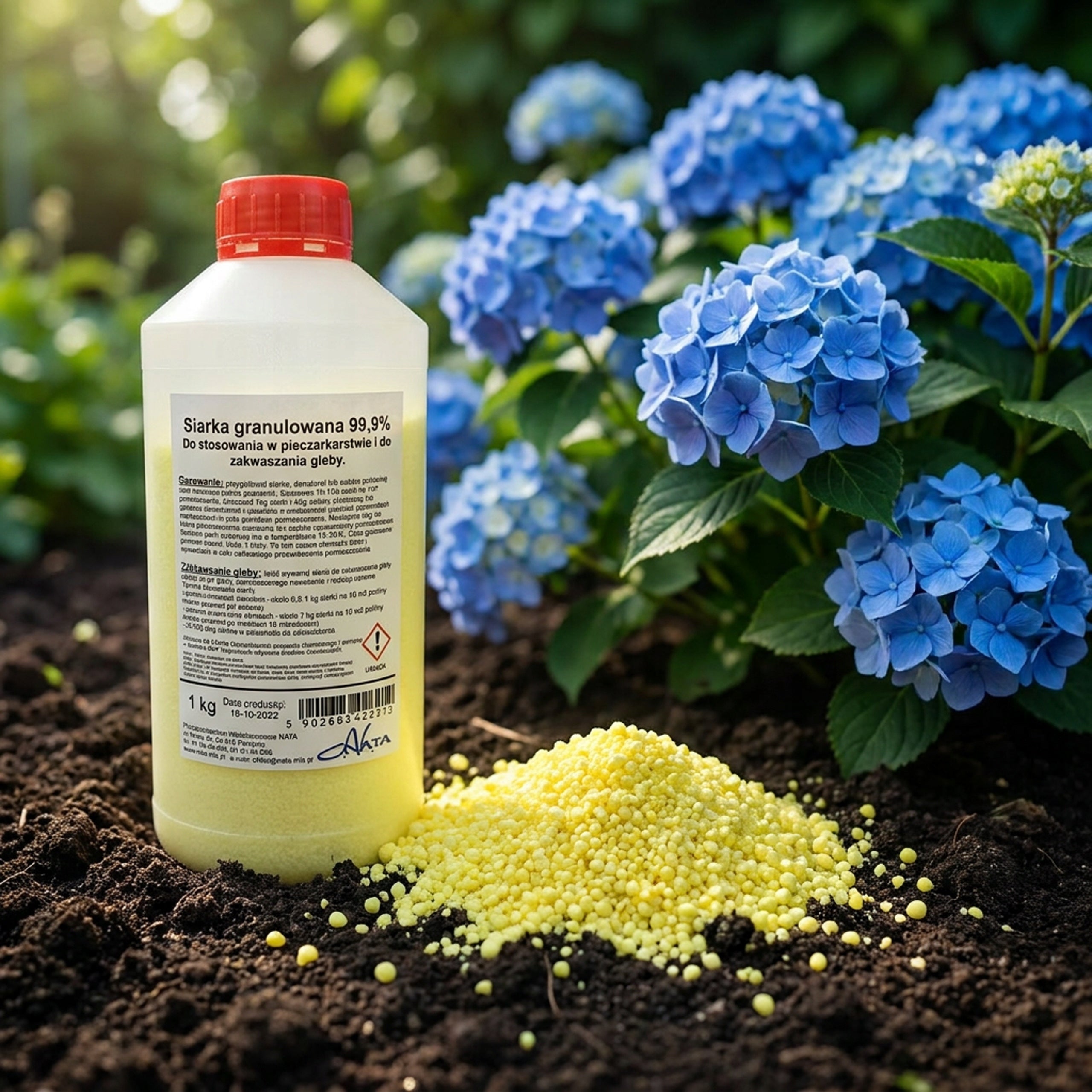 GRANULATED Garden SULPHUR for decontamination of blueberry GREENHOUSES FOR ACIDIFICATION Manufacturer code siarka odkażanie szklarni 1kg