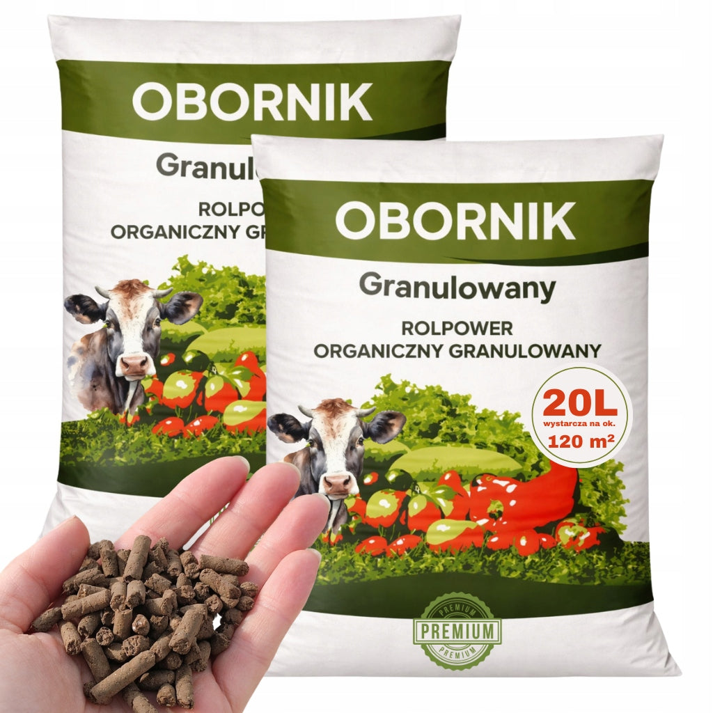 GRANULATED MANURE 2x20L 40L NATURAL ORGANIC FERTILIZER FOR PLANTS