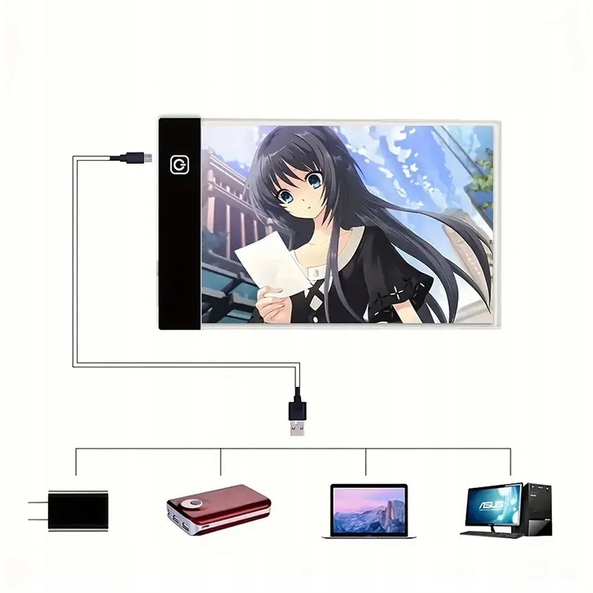 GRAPHIC TABLET A4 BACKLIT PAD FOR DRAWING LED COPYING
