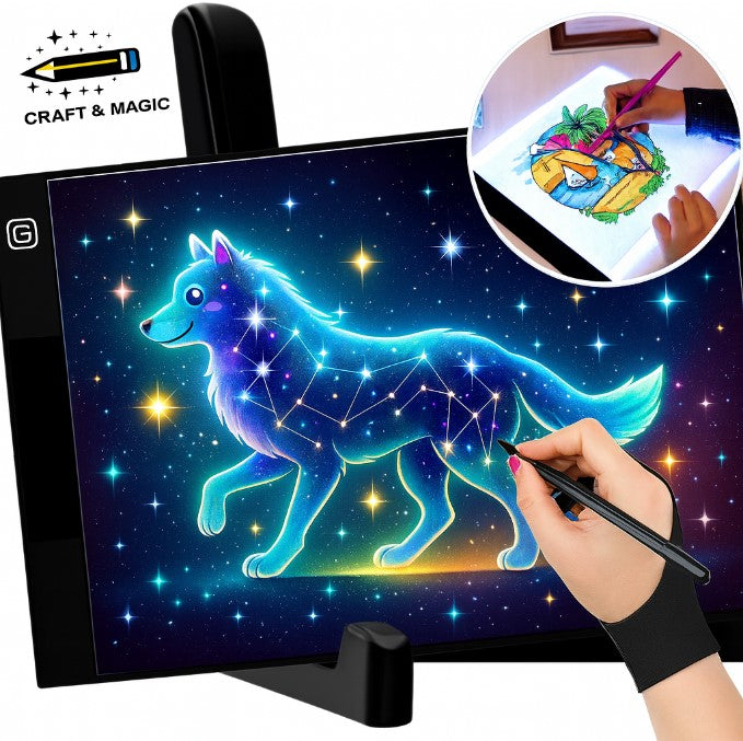 GRAPHIC TABLET + TABLET HOLDER + CLIPS - BRIGHTPAD DRAWING BOARD