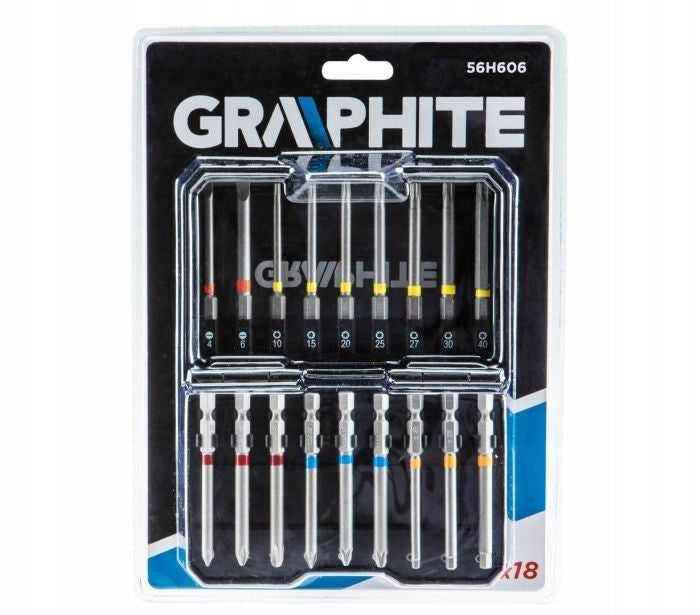 GRAPHITE 56H606 Bit set, 18 pcs. Packaging status original
